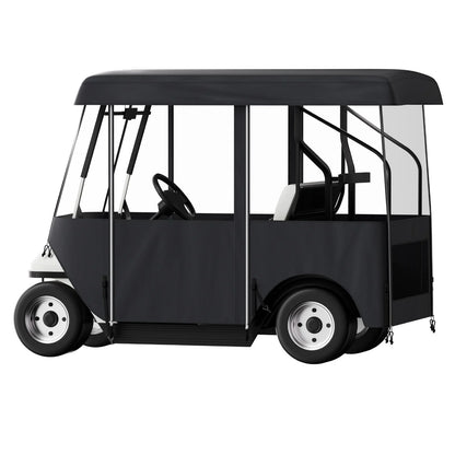 VEVOR Golf Cart Enclosure, 4-Person Golf Cart Cover, 4-Sided Fairway Deluxe, 300D Waterproof Driving Enclosure with Transparent Windows, Fit for EZGO, Club Car, Yamaha Cart (Roof up to 78.7''L)